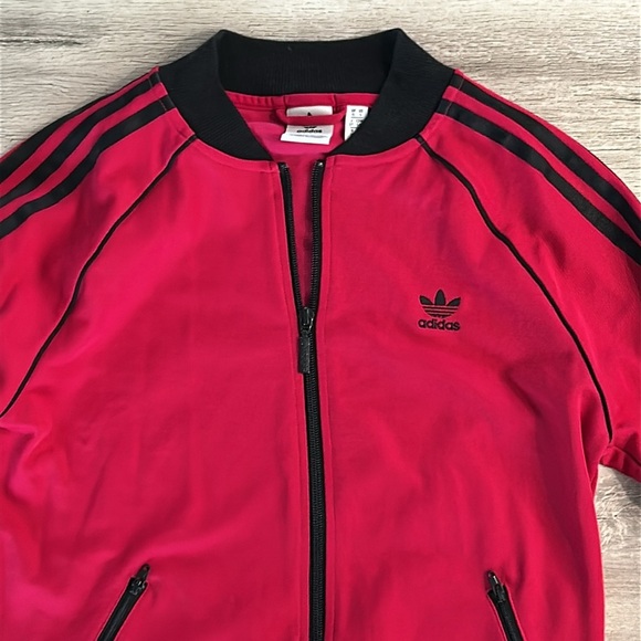 Adidas hot pink and black zip up Track Jacket size small - Picture 4 of 8